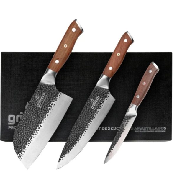 Pack 3 Cuchillos Amartillados